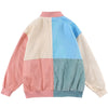 Jacket Men Colorful Patchwork Coat High Street College Style Outwear Youthful Vitality Hipster Casual Couple Streetwear