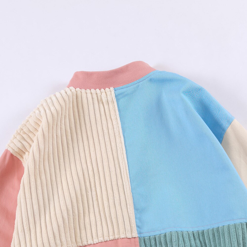 Jacket Men Colorful Patchwork Coat High Street College Style Outwear Youthful Vitality Hipster Casual Couple Streetwear