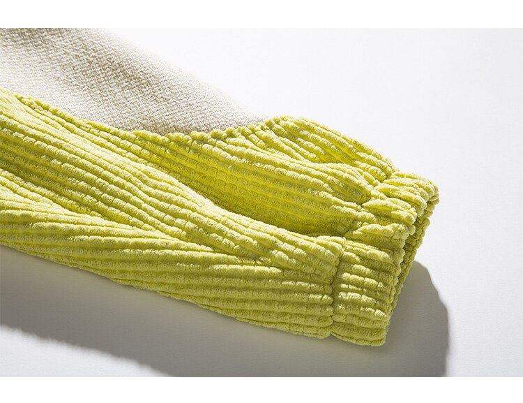 Track Jacket Men Color Block Drawstring Zipper Coats Autumn Loose Cozy Retro Harajuku Fashion Outwear Couple Streetwear