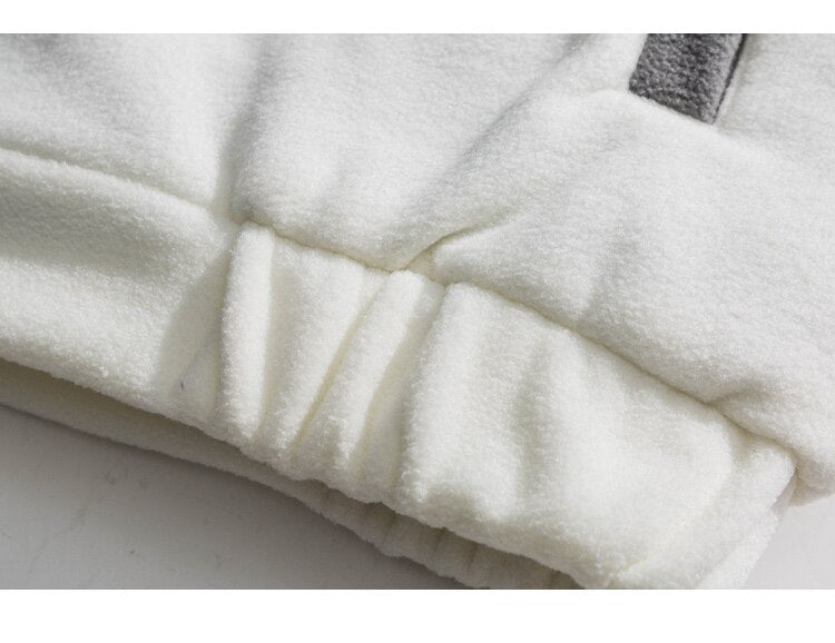 Jacket Men Letter Embroidery Color Block Soft Cozy Zipper Coats Unisex Casual Retro Simple Fashion Thick Outwear Winter