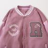 Varsity Jacket Men Leather Patchwork Letter Patch Baseball Coats Harajuku All-match Casual College Style Bomber Outwear