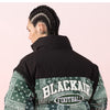 Parka Winter Jacket Men Furry Letter Paisley Printed Patchwork Hip Hop Fashion Loose Warm Cozy Sleeves Detachable Coats