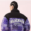 Parka Winter Jacket Men Furry Letter Paisley Printed Patchwork Hip Hop Fashion Loose Warm Cozy Sleeves Detachable Coats