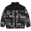 Parka Winter Jacket Men Furry Letter Paisley Printed Patchwork Hip Hop Fashion Loose Warm Cozy Sleeves Detachable Coats