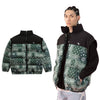 Parka Winter Jacket Men Furry Letter Paisley Printed Patchwork Hip Hop Fashion Loose Warm Cozy Sleeves Detachable Coats