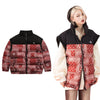 Parka Winter Jacket Men Furry Letter Paisley Printed Patchwork Hip Hop Fashion Loose Warm Cozy Sleeves Detachable Coats