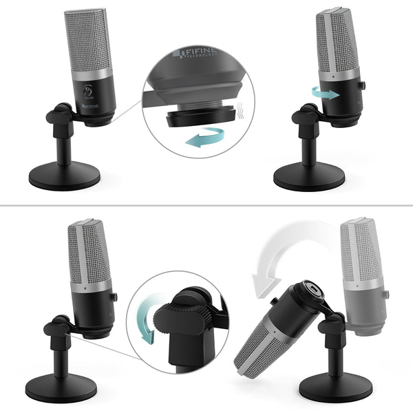 USB condenser microphone for computer professional recording MIC for Youtube Skype meeting game one line teaching