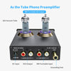 Phonograph Preamplifier Phono Preamp for Turntable Mini Stereo Audio HiFi Vacuum Tube Amplifier with 5654