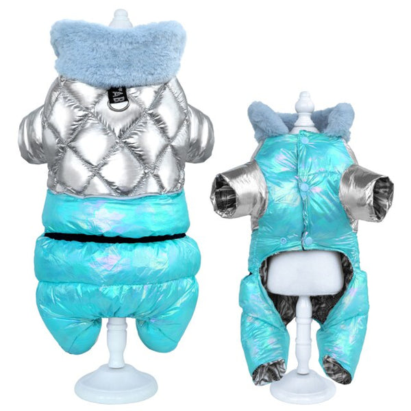 Winter Dog Jumpsuit Waterproof Clothes Snowsuit for Dogs Thick Warm Pet Clothing Downjacket Coat With Fur Collar Chihuahua Pug