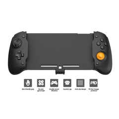 For Nintendo Switch OLED Handheld Controller Grip Console Gamepad Double Motor Vibration Built-in 6-Axis Gyro Sweat-Proof Design