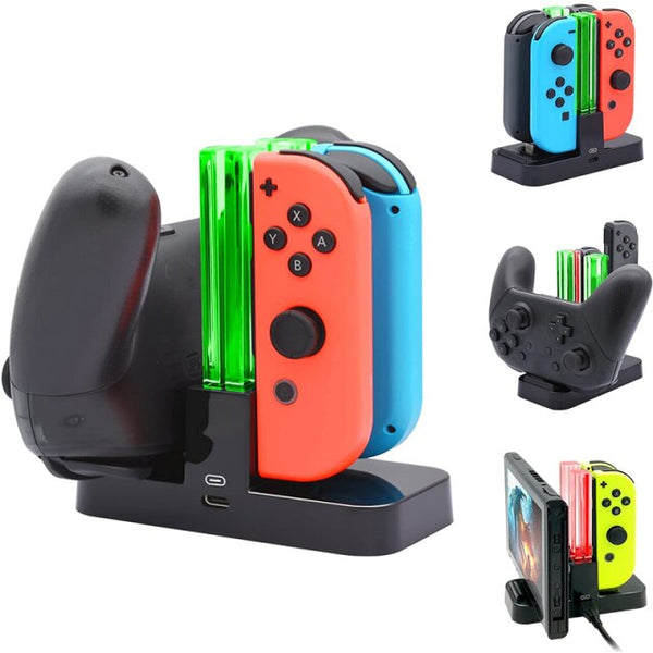 4 in1 Charging Dock For Nintend Switch Joy-con Controller LED Charger For Nintendo Switch Pro Gamepad Charge Stand Switch Lite