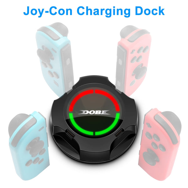 4 In 1 USB Charging Dock Station Charger Stand Holder for Nintend Switch NS Joy-Con  Controller LED Type-C Charger