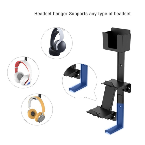 Game Controller Holder Remote Wall mount Bracket with headset Hanger Storage Stand For PS5,Xbox Series X,PS4,Xbox One,NS Switch