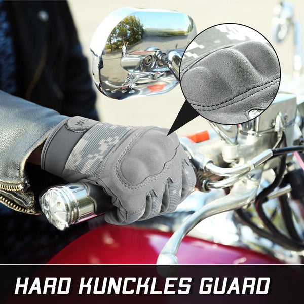 ACU Camouflage Touch Screen Motorcycle Hard Knuckle Full Finger Gloves Moto Motorbike Biker Motocross Riding Protective Gear Men