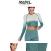 Seamless Yoga T Shirt Sports Bras Long Sleeve Running Slim Fitness Gym With Gloves Breathable Sports Tops Yoga Wear Women