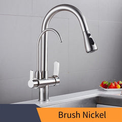 Filter Kitchen Faucets Deck Mounted Mixer Tap 360 Rotation with Water Purification Features Mixer Tap Crane For Kitchen