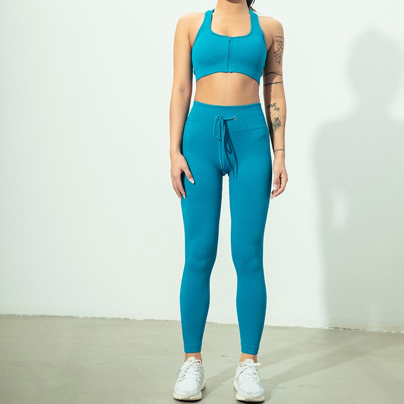 Women Fitness Yoga Sets Seamless Sports Suits Workout Clothes Sports Bra Gym Leggings Sports Wear Gym Clothing Sportswear