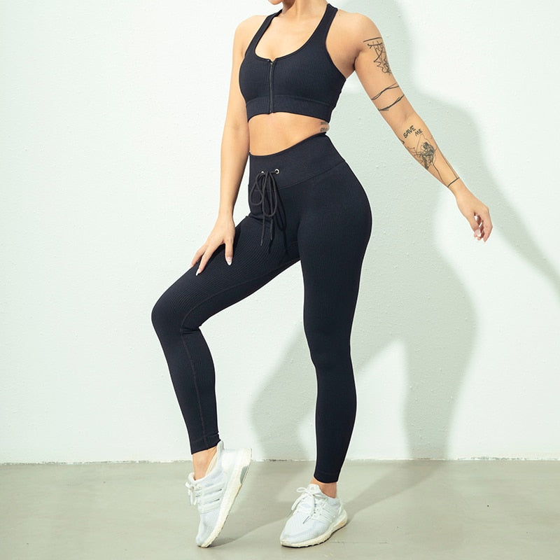 Women Fitness Yoga Sets Seamless Sports Suits Workout Clothes Sports Bra Gym Leggings Sports Wear Gym Clothing Sportswear