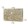 Arrival Hollow Out Style Evening Bags Diamonds Metal Golden Luxury Day Clutch With Chain Shoulder Rhinestones Purse