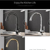 Kitchen Faucets Black Single Handle Pull Out Kitchen Tap Single Hole Handle Swivel 360 Degree Water Mixer Tap Mixer Tap