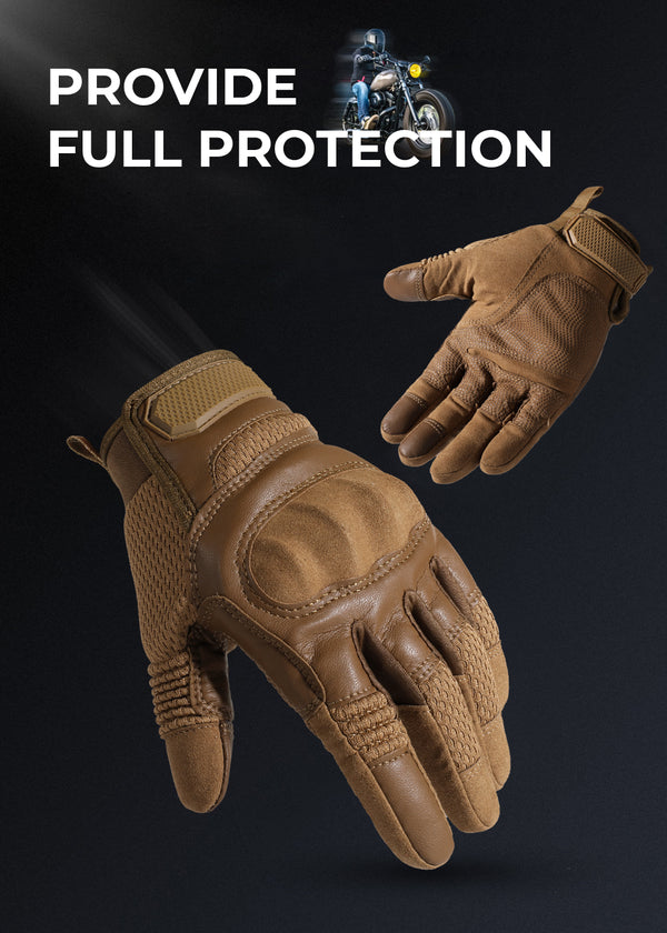 Motorcycle Full Finger Gloves TouchScreen PU Leather Motocross Moto Riding Motorbike Racing Biker Enduro Protective Gear Guantes