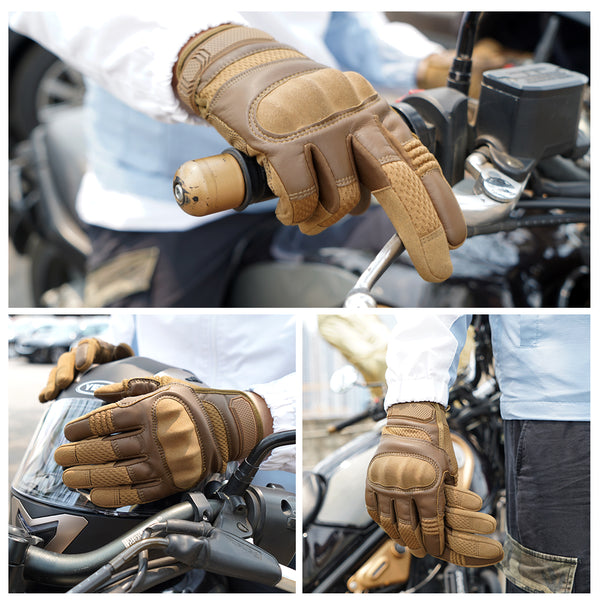 Motorcycle Full Finger Gloves TouchScreen PU Leather Motocross Moto Riding Motorbike Racing Biker Enduro Protective Gear Guantes
