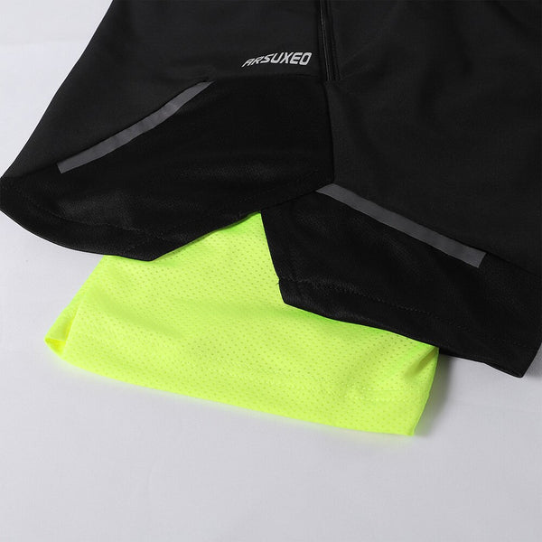 Men Running Shorts Dry Fit 2 in 1 Gym Crossfit Sports Fitness Jogging Workout Training Clothes