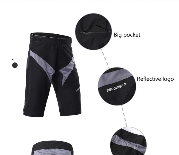 Mens MTB Shorts Biker Outdoor Sports Cycling Shorts Mountain Bike Bicycle Riding Trousers Water Resistant Quick Dry