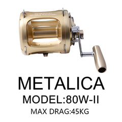 Trolling wheels 30W-II/50W-II/80W-II 8+1BB Drum Reels Casting Large Model Full Metal Deep Sea Iron Boat Fishing Reel