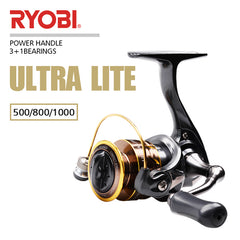 500/800/1000 Spinning Fishing Reels 3+1BB Gear Ratio 5.2:1 Max Drag 3kg Metal Spool Mini Reels Fishing Wheels