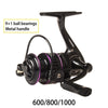 Fishing Spinning Reels 600/800/1000 9+1BB Gear Ratio 5.2:1 Max Drag 4kg Metal Handle Reel Fishing Power Handle