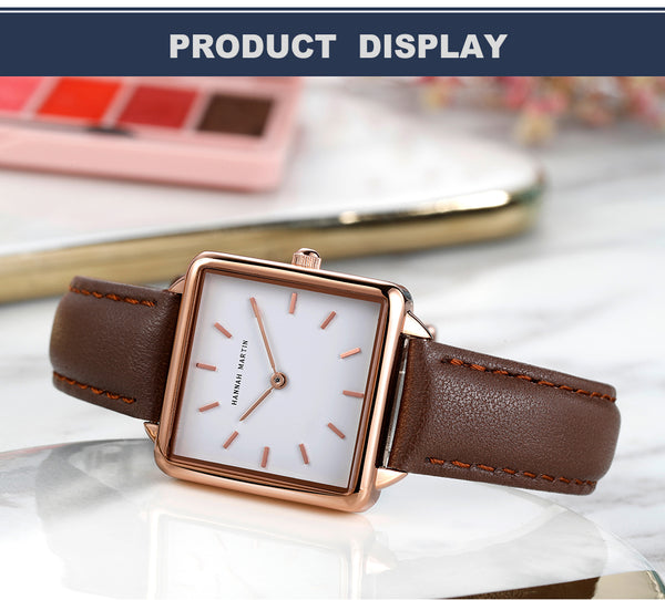 Arrival Full Solid Stainless Steel Square Dial Japan Movement Quartz Gift Rose Gold Ladies Top Brand Watches for Women