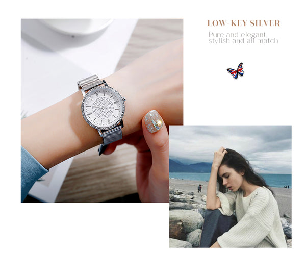 1set Bracelet  Japan Quartz Rhinestones Top Luxury Brand Diamonds Crystal Ladies Fashion Casual Watch for Women