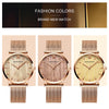 Arrival  Japan Quartz Movement Wood grain Walnut Fashion Stainless Steel Mesh Band Waterproof Women Wrist watches