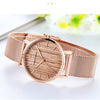 Arrival  Japan Quartz Movement Wood grain Walnut Fashion Stainless Steel Mesh Band Waterproof Women Wrist watches