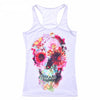 Summer styles Sexy New Hot Fashion women's Daisy Butterfly Skull digital print Round neck sleeveless Tank Camisole | Vimost Shop.