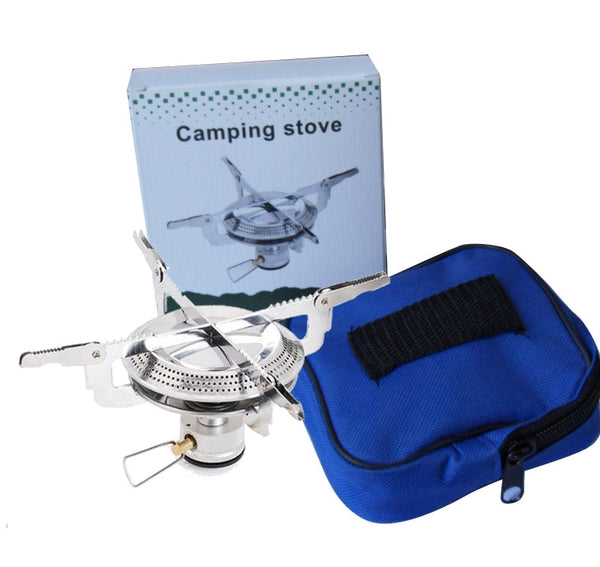 Poratable folding outdoor stove cookware gas burner camping stove for hiking picnic BBQ gas stove tank cooker furnace end