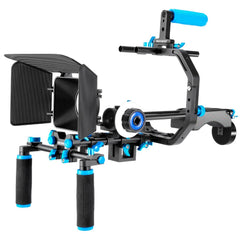 Film Movie System Kit Video Making System for Canon/Nikon/Sony/other DSLR:(1)C-shaped Bracket+Handle Grip+15mm Rod+Follow