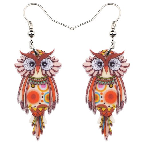 Animal Acrylic Stud Dangle Drop Owl Birds Big Long Earrings News Fashion Jewelry For Girls Women Teens KIDS Anime Gift | Vimost Shop.