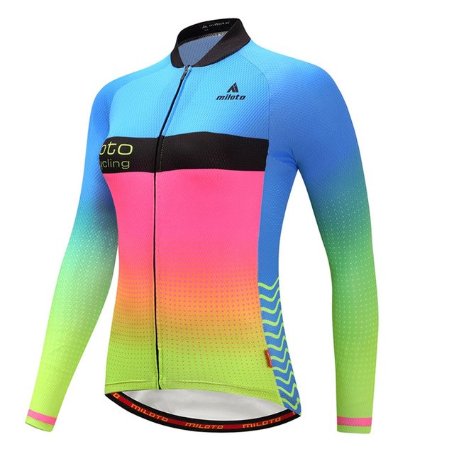Women Long Sleeve Thermal Fleece Cycling Clothing | Vimost Shop.