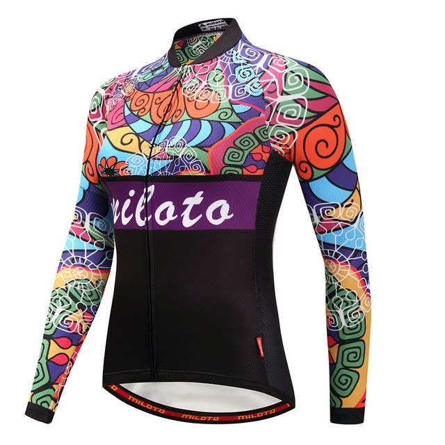 Women Long Sleeve Thermal Fleece Cycling Clothing | Vimost Shop.
