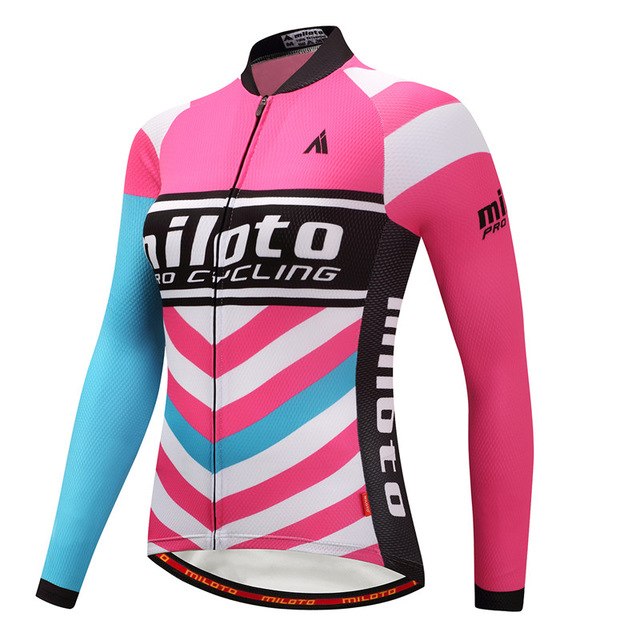 Women Long Sleeve Thermal Fleece Cycling Clothing | Vimost Shop.