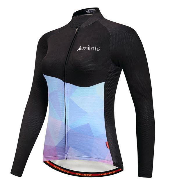 Women Long Sleeve Thermal Fleece Cycling Clothing | Vimost Shop.
