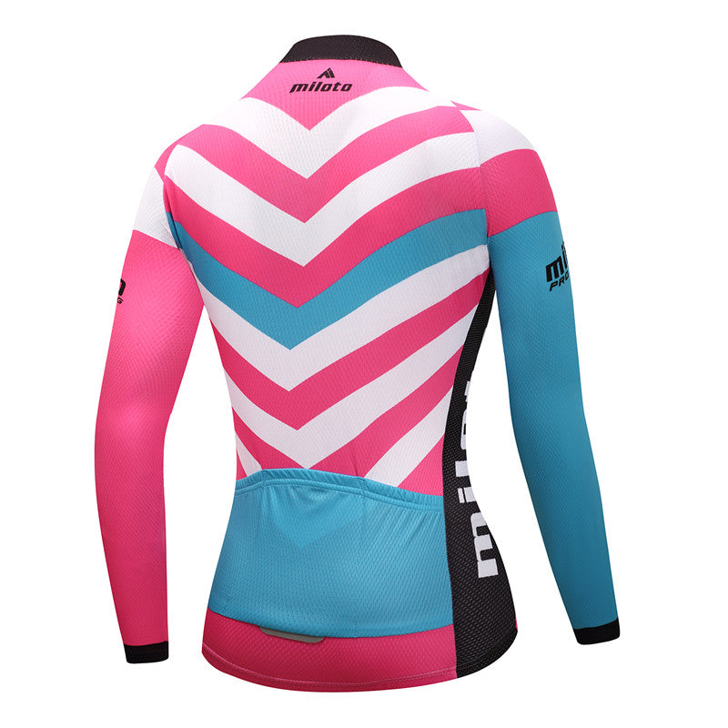 Women Long Sleeve Thermal Fleece Cycling Clothing | Vimost Shop.