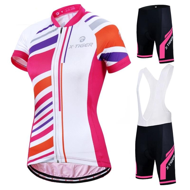 Women Summer UV Cycling Jerseys Set 100% Polyester | Vimost Shop.