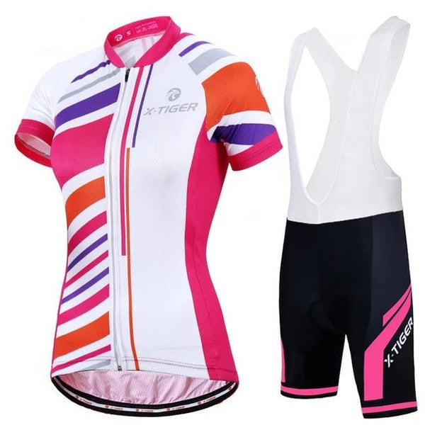 Women Summer UV Cycling Jerseys Set 100% Polyester | Vimost Shop.