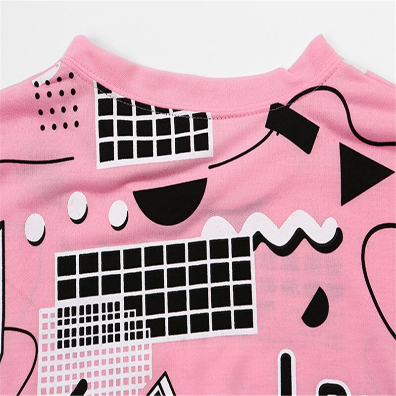 Women Harajuku Geometry Printed Sweatshirts | Vimost Shop.