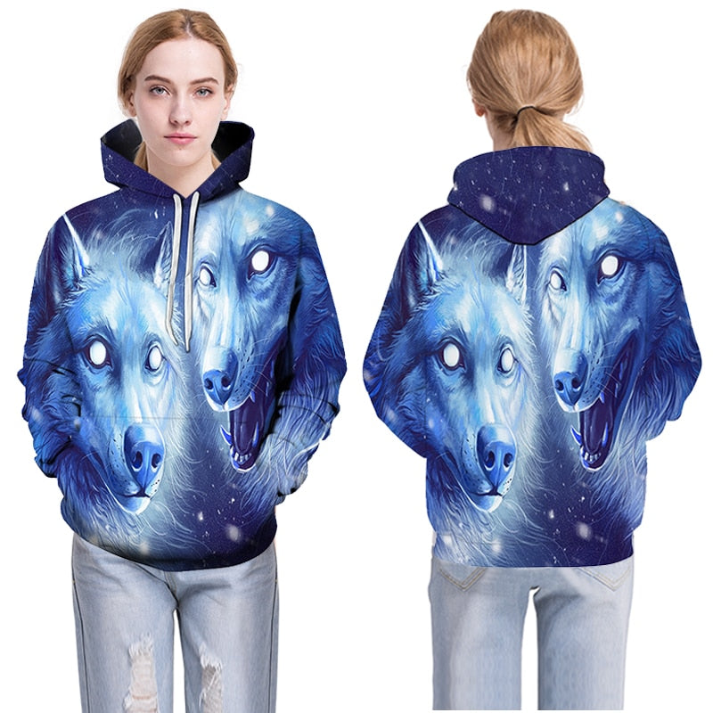 3D Hoodies Men Couple Wolf printed Hoodie Animal Hoody Sweatshirt Casual Tracksuit Pullover Jacket Autumn | Vimost Shop.