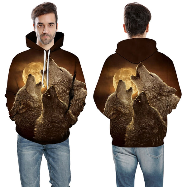 3D Hoodies Men Couple Wolf printed Hoodie Animal Hoody Sweatshirt Casual Tracksuit Pullover Jacket Autumn | Vimost Shop.