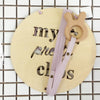 Simple 1PC Nordic Style Wood Baby Hair Clips Hair Accessories Photo Photos Storage Pendant "My Pretty Clips" Hollow Letter | Vimost Shop.